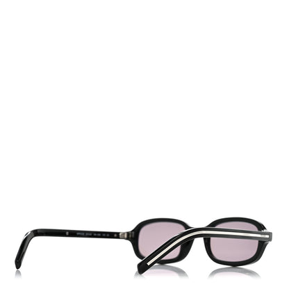 Prada Acetate Oval Sunglasses SPR D06 Black 4 of 7
