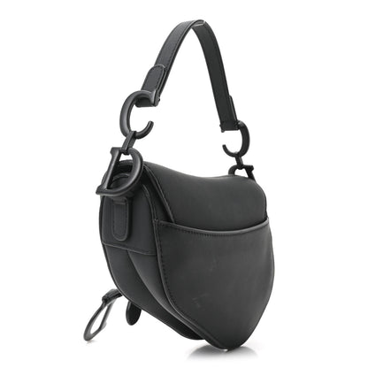 Christian Dior Ultra Matte Calfskin Mini Saddle Bag Black 3 of 9