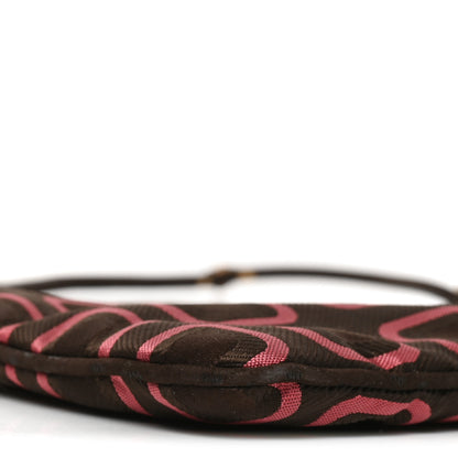 Prada X HOLLIDAY & BROWN Tessuto Nylon Quilted Pochette Bag Brown Multicolor 7 of 8