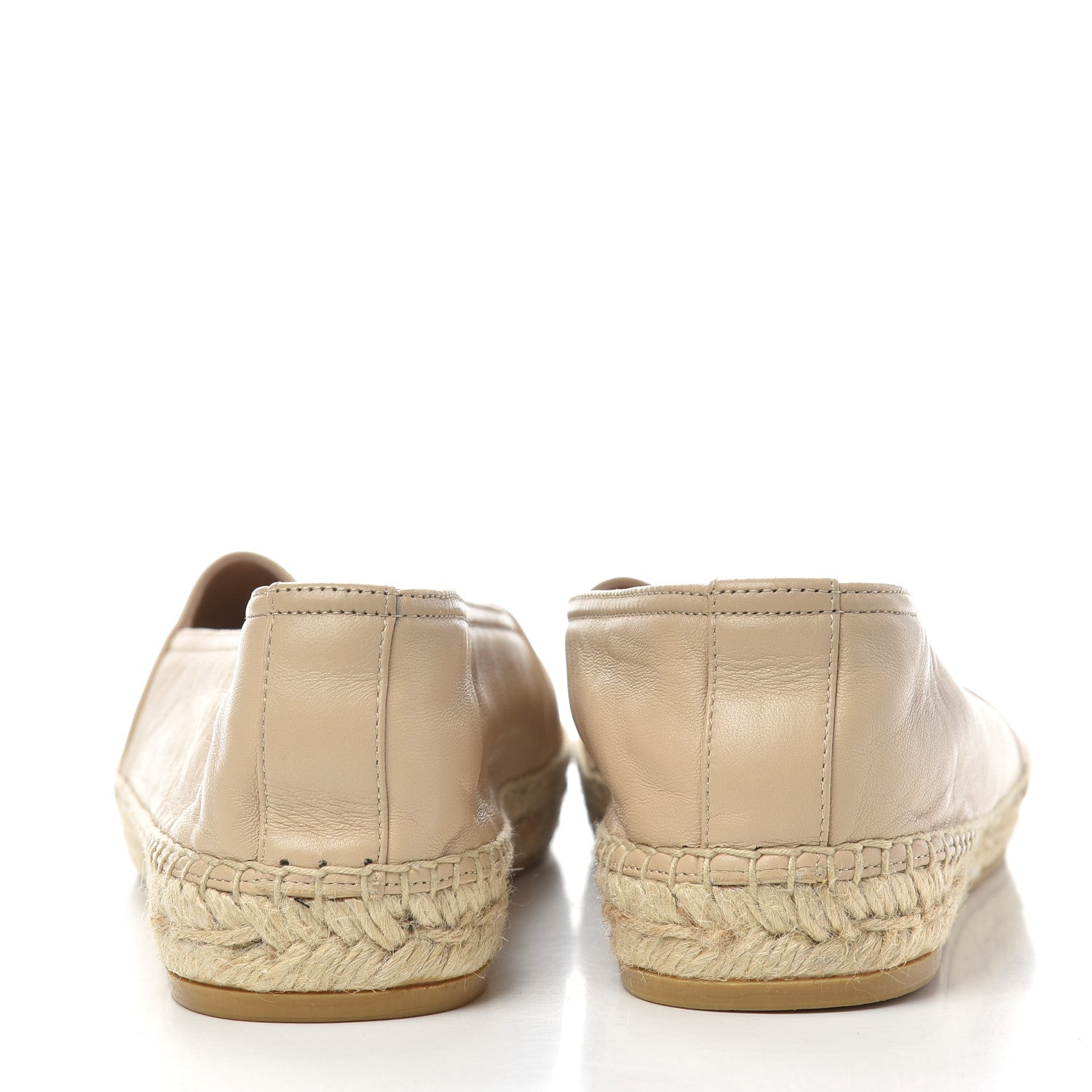 Saint Laurent Lambskin Monogram Espadrilles 40 Nude 7 of 11