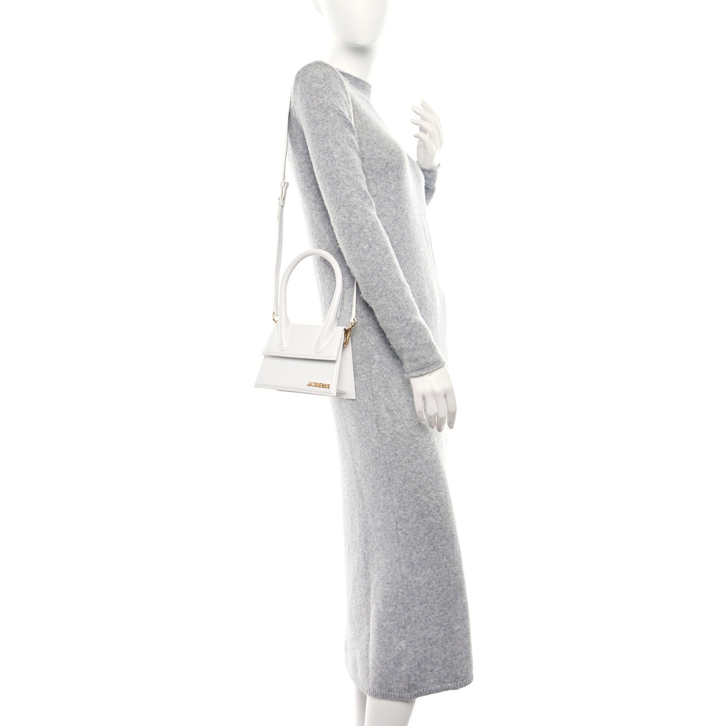 Smooth Calfskin Le Chiquito Moyen White