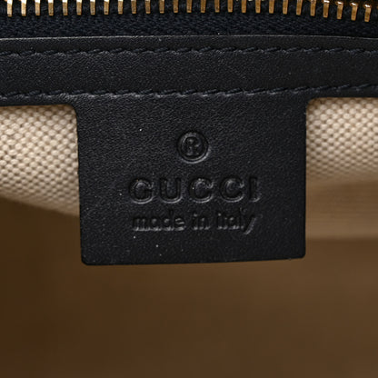 Gucci Monogram Selleria Calfskin Vintage Web Medium Boston Beige Blue 6 of 13