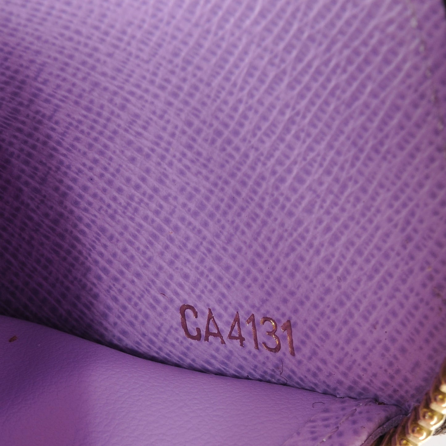 Damier Ebene Illustre Zippy Wallet Violet