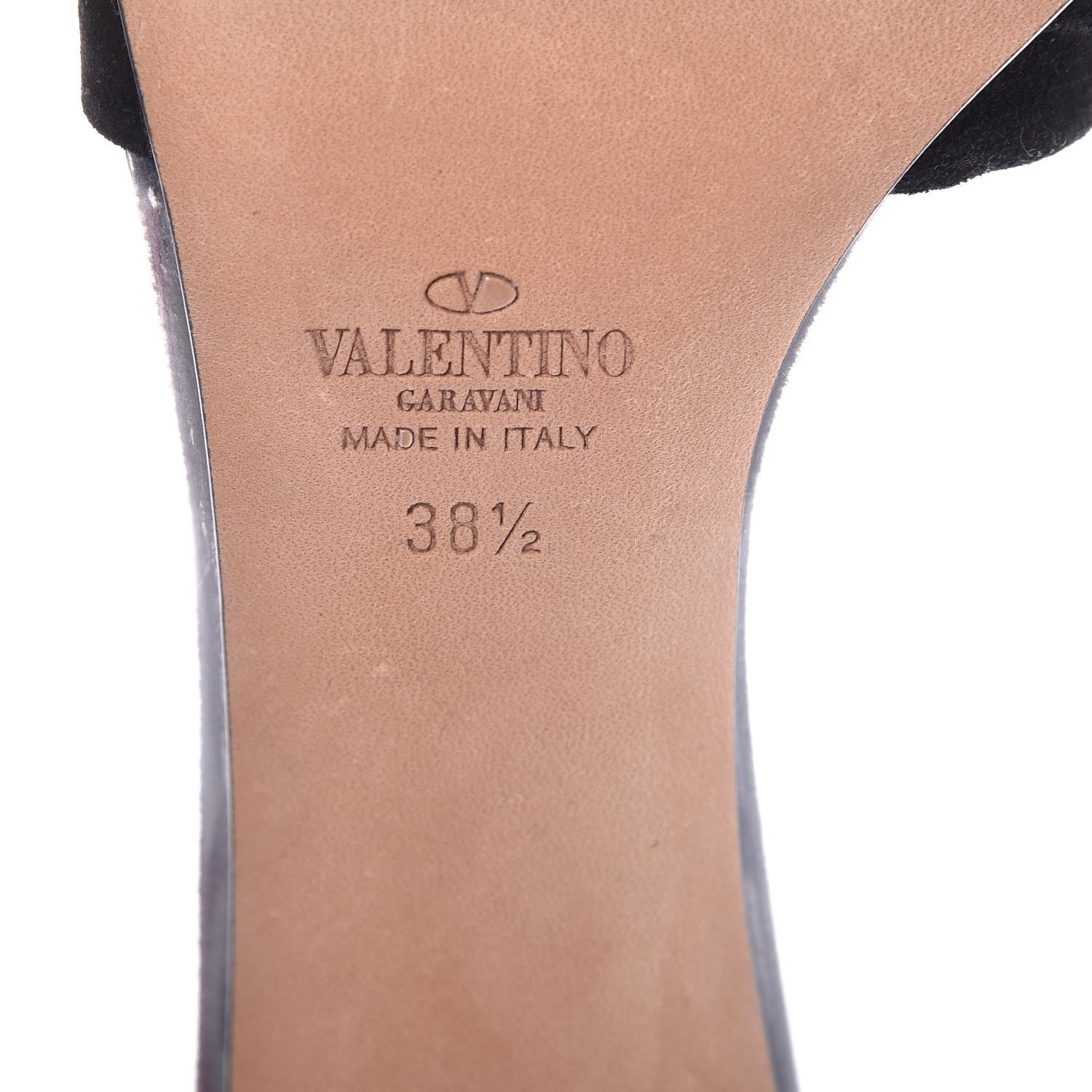 Valentino Garavani Ruched Suede PVC B-Drape Pumps 38.5 Black 6 of 9