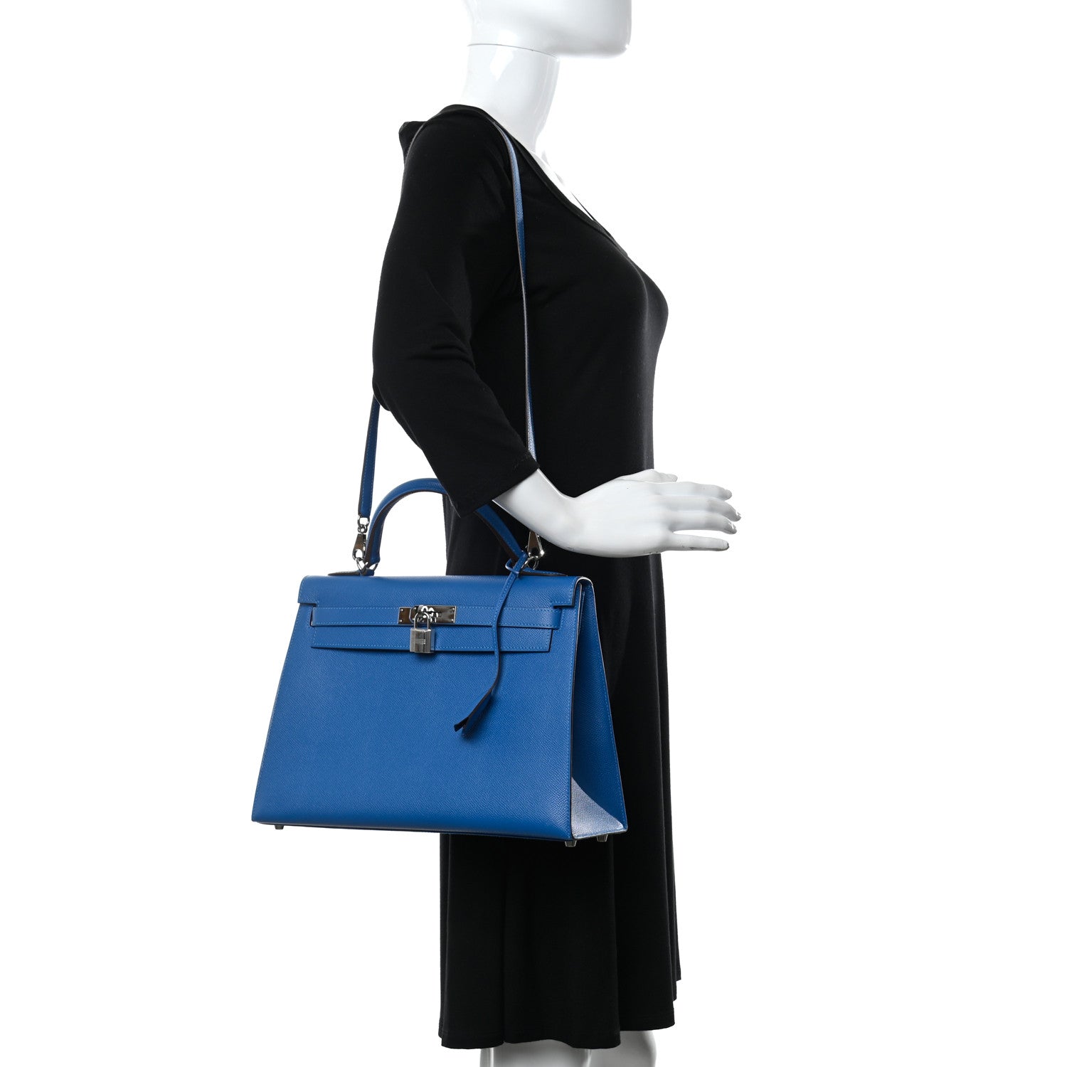 Hermes Epsom Kelly Sellier 32 Bleu Izmir 2 of 13