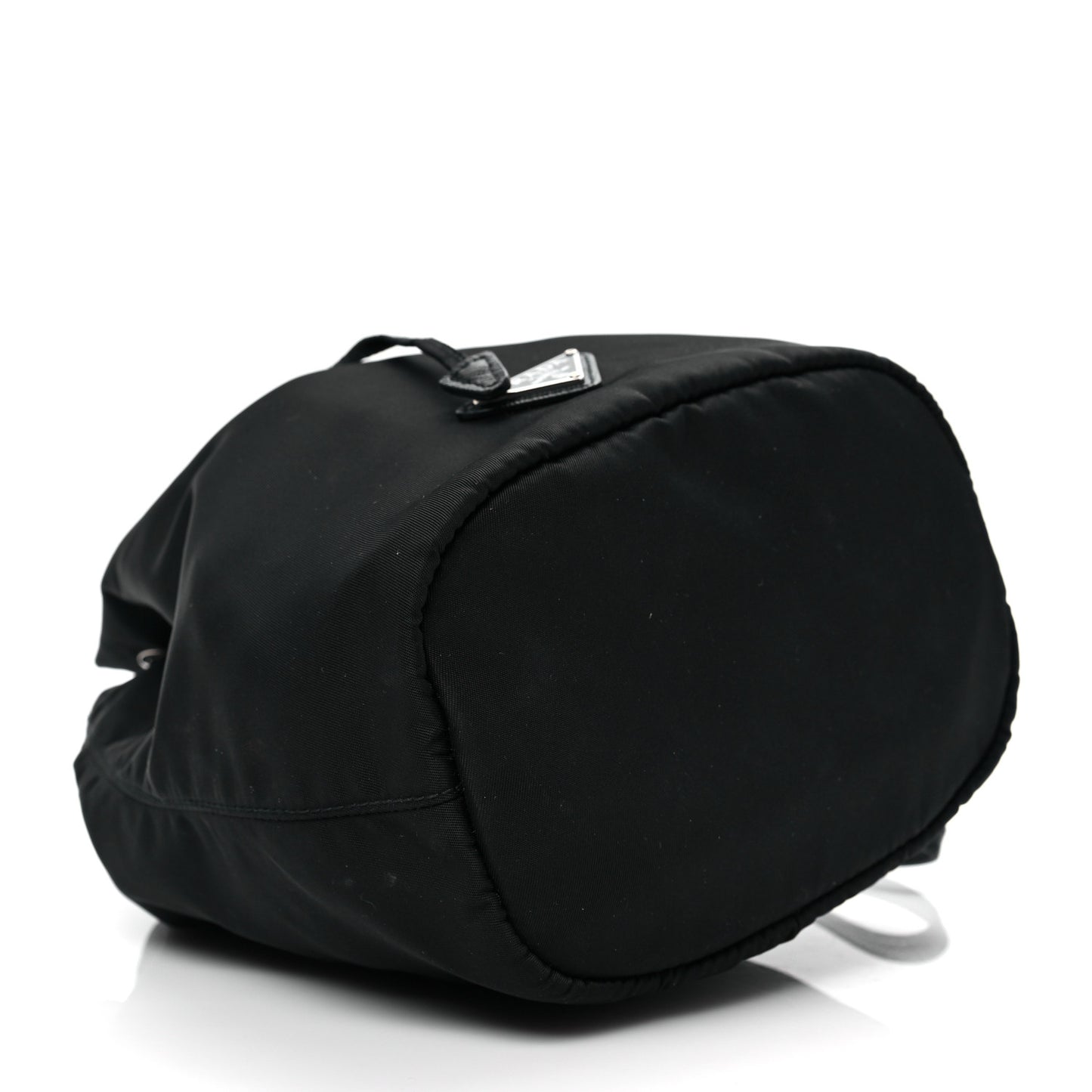 Saffiano Tessuto Nylon Vela Bucket Wristlet Black