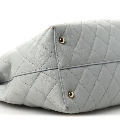 Chanel Caviar Quilted Shopping Tote Light Green 9 of 14