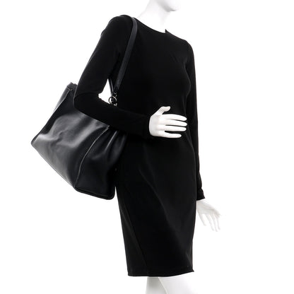 Fendi Vitello Dolce Shiny Nappa Large Peekaboo Iconic Satchel Black Camelia 2 of 13