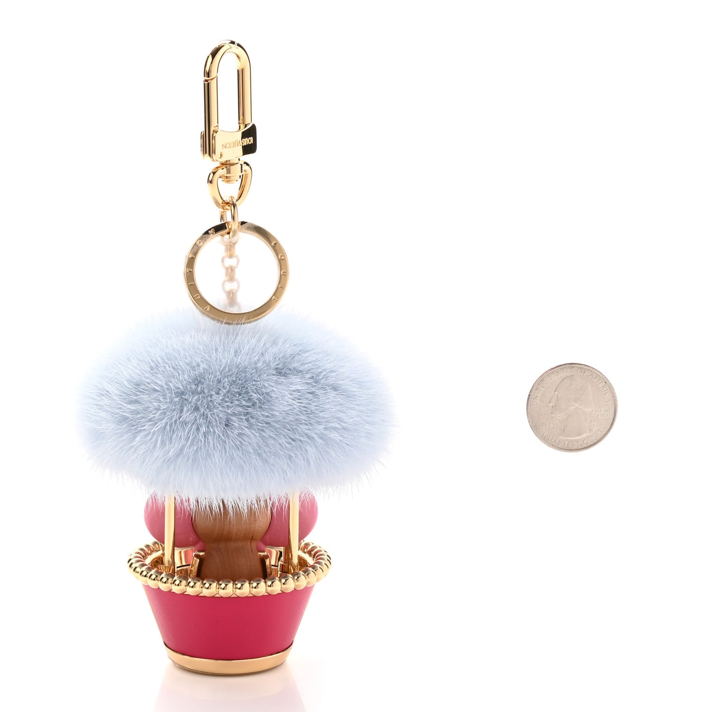 Mink Fur Fun Fair Big Wheel Bag Charm Key Holder