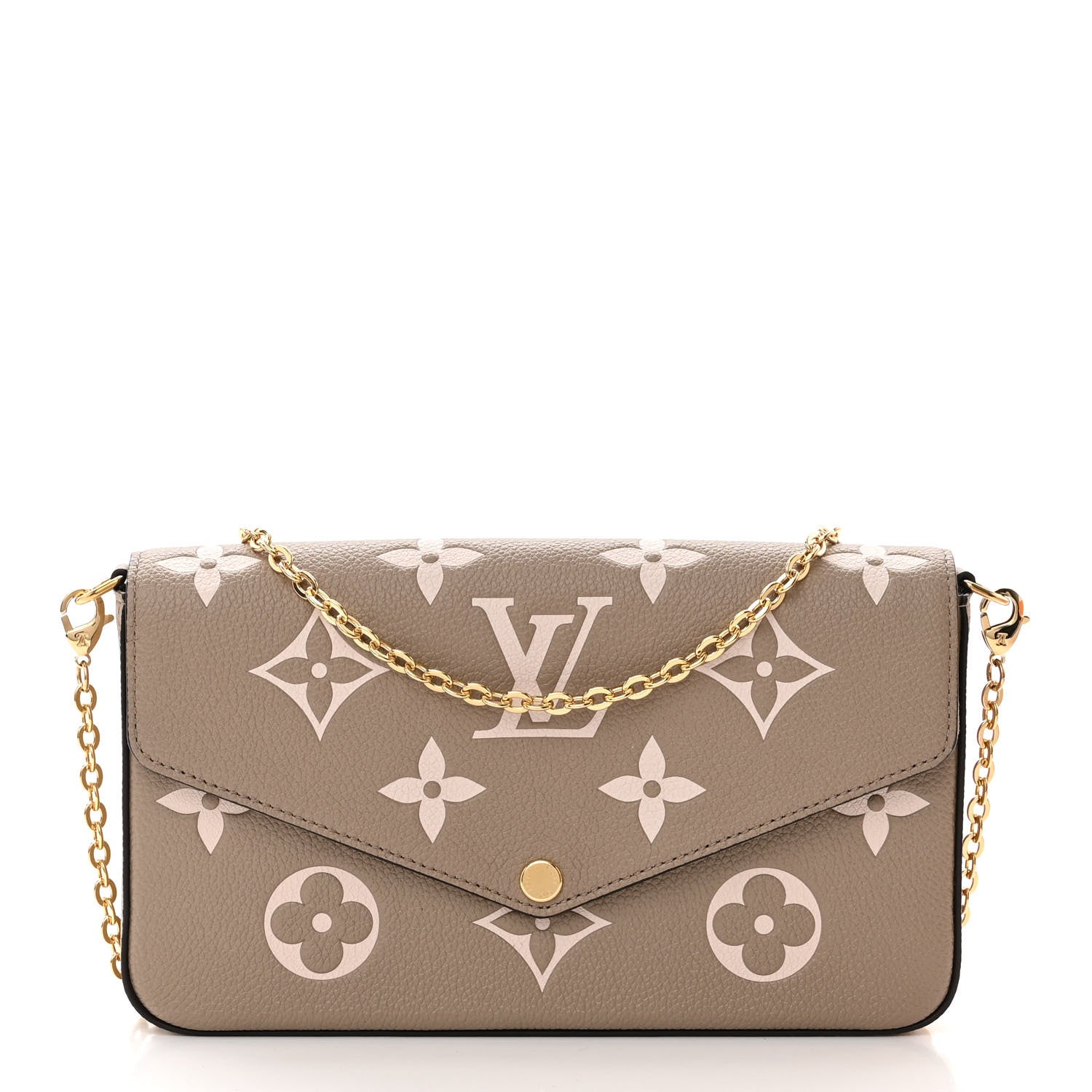 Louis Vuitton Empreinte Monogram Giant Felicie Pochette Tourterelle Creme 3 of 11