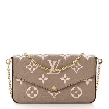 Louis Vuitton Empreinte Monogram Giant Felicie Pochette Tourterelle Creme 3 of 11