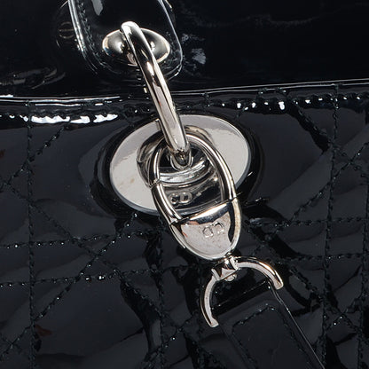 Christian Dior Patent Cannage Medium Lady Dior Black 9 of 9