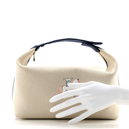 Hermes Canvas Large Bride-A-Brac Cabriole Case Gris Perle 2 of 8