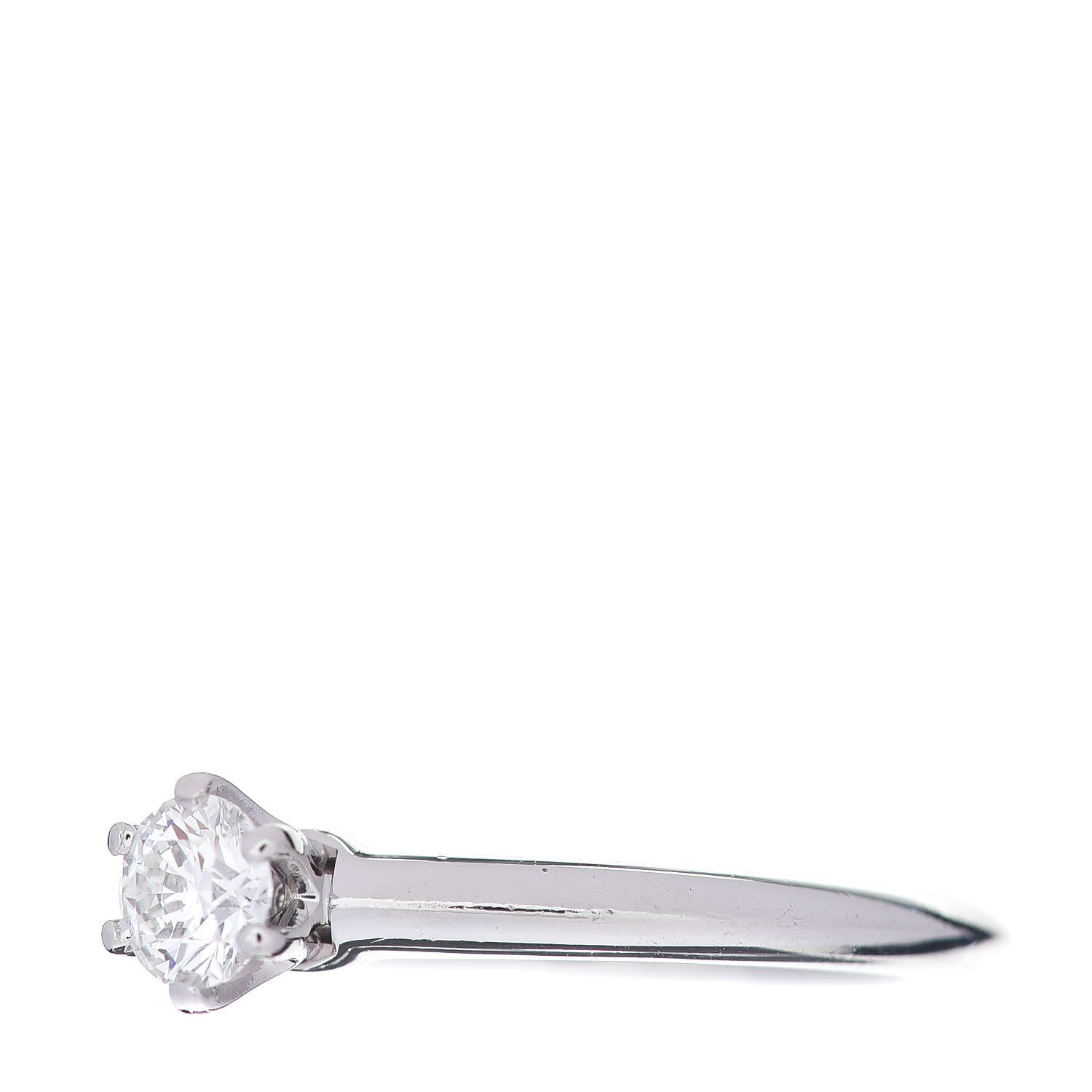 Tiffany Platinum Diamond .31ct Solitaire Engagement Ring 51 5.75 3 of 5