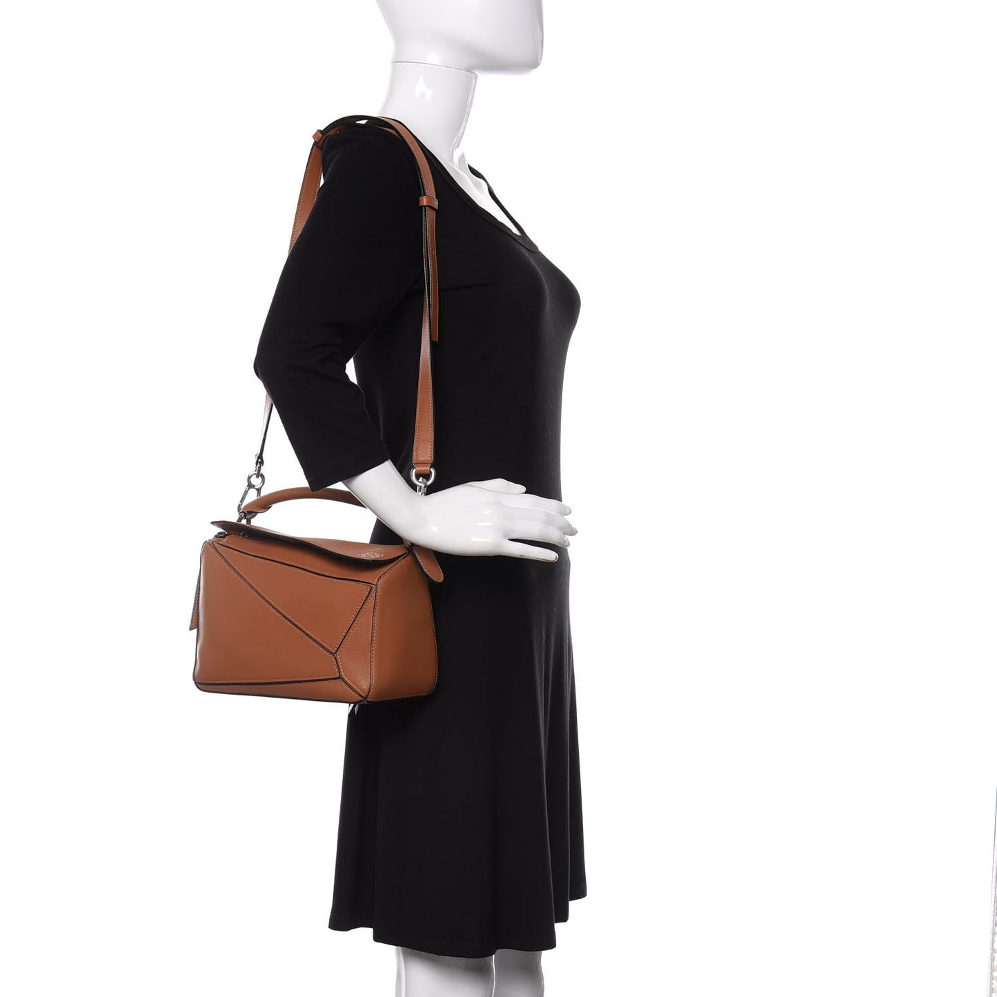 Calfskin Small Puzzle Bag Tan