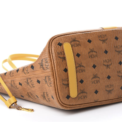 MCM Visetos Medium Liz Reversible Shopper Tote Cognac Yellow 6 of 15