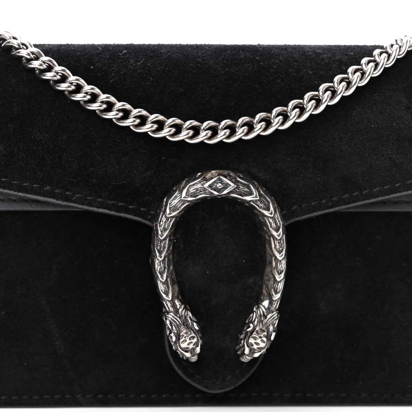 Suede Super Mini Dionysus Shoulder Bag Black