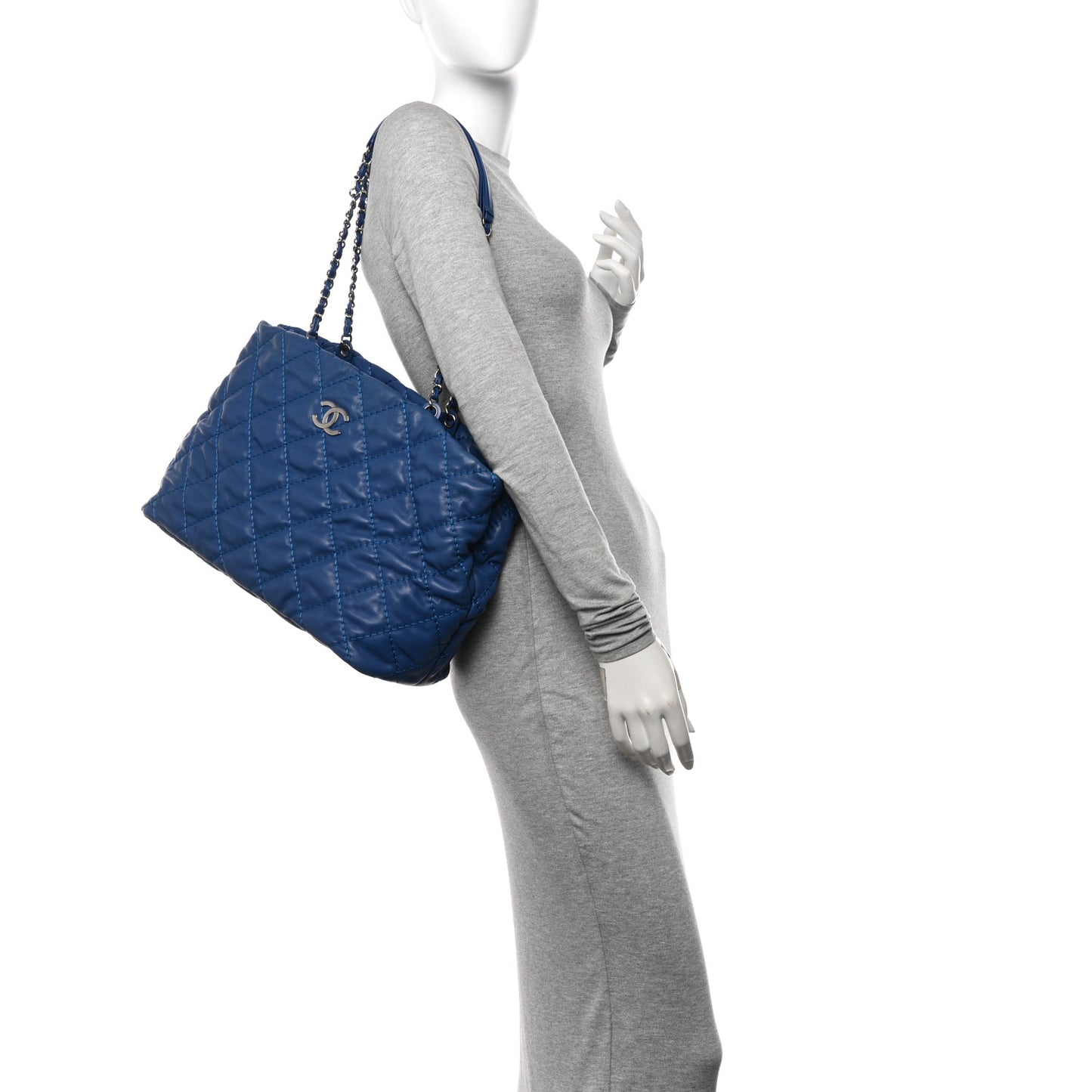 Calfskin Love Me Tender Large Tote Blue