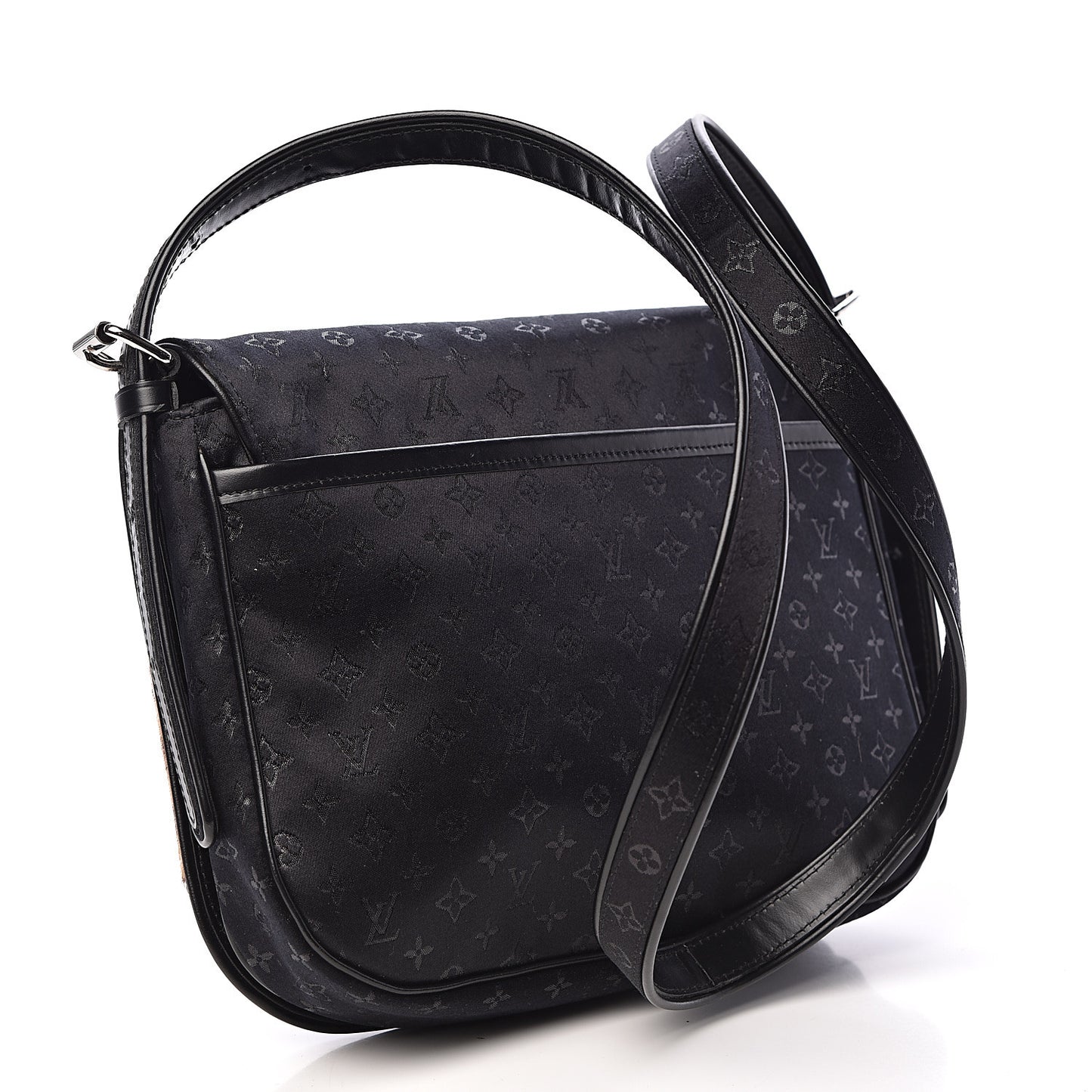 Satin Mini Monogram Conte De Fees Patchwork Musette Black