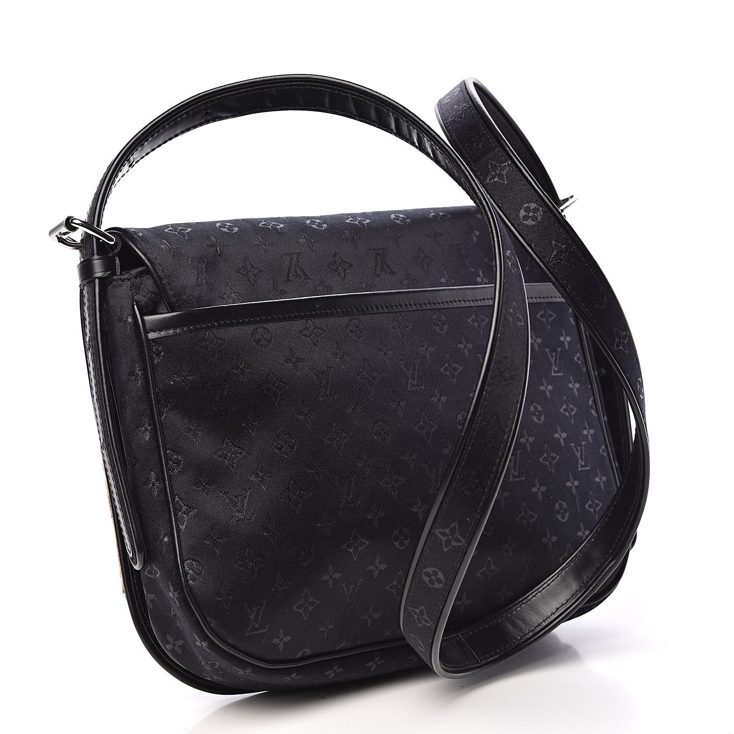 Louis Vuitton Satin Mini Monogram Conte De Fees Patchwork Musette Black 3 of 9