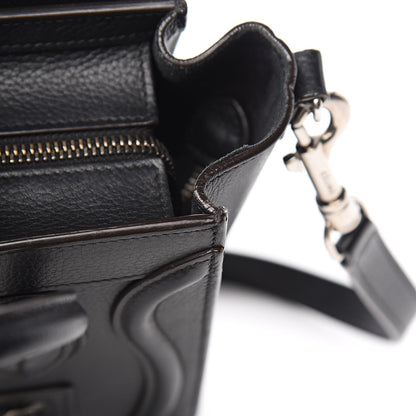 Celine Drummed Calfskin Nano Luggage Black 8 of 13