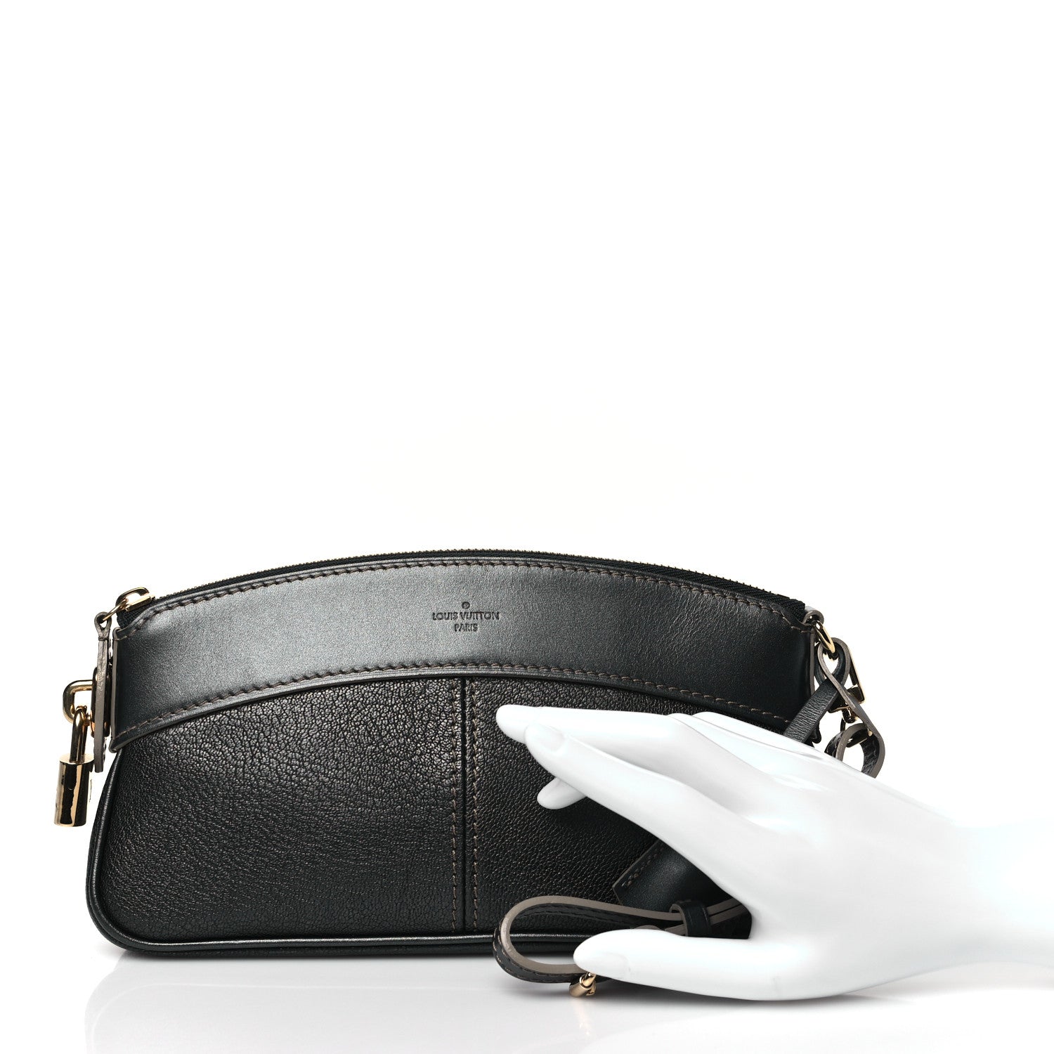 Louis Vuitton Suhali Lockit Clutch Chrome 2 of 9
