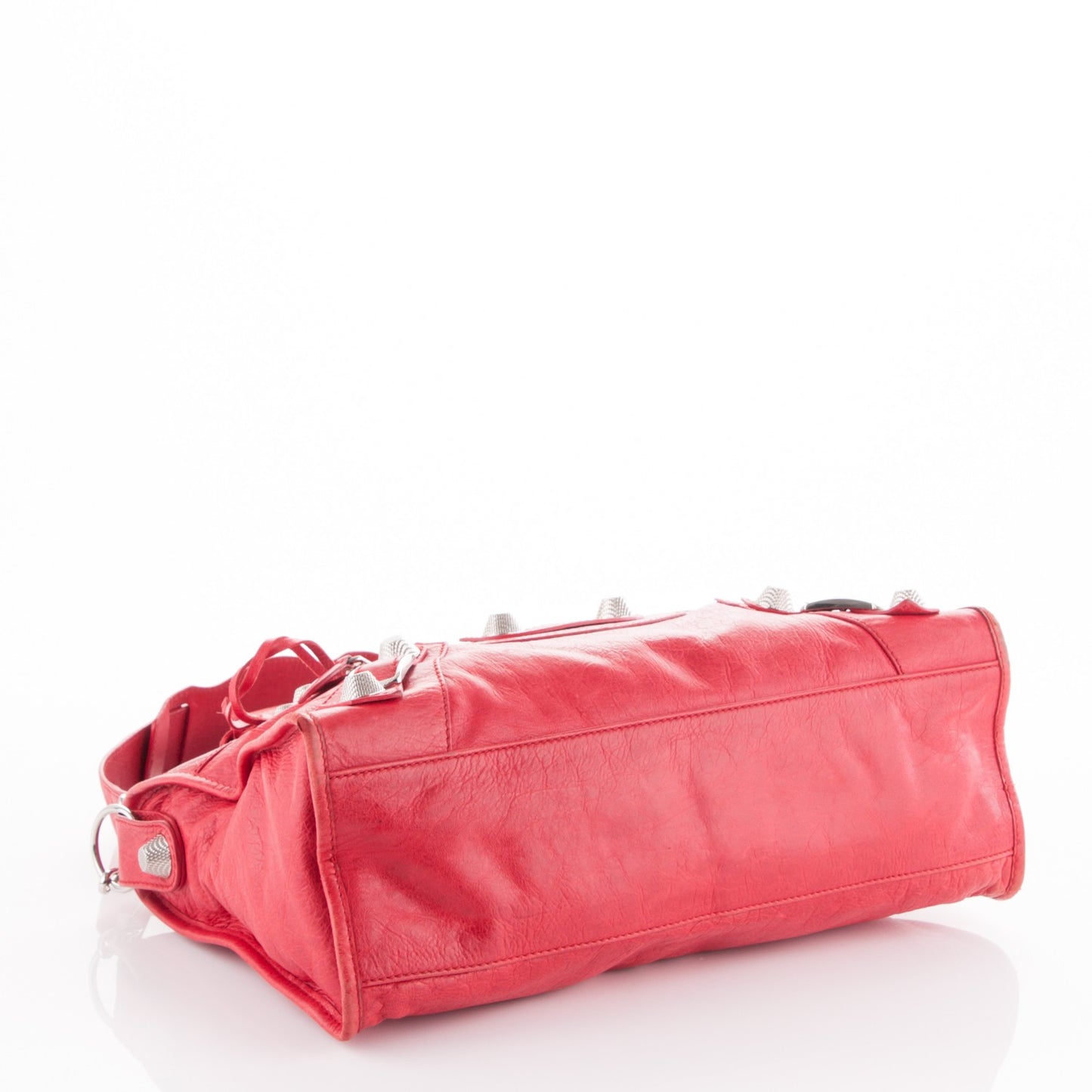 Agneau Giant 21 Silver Hardware City Rouge Coquelicot