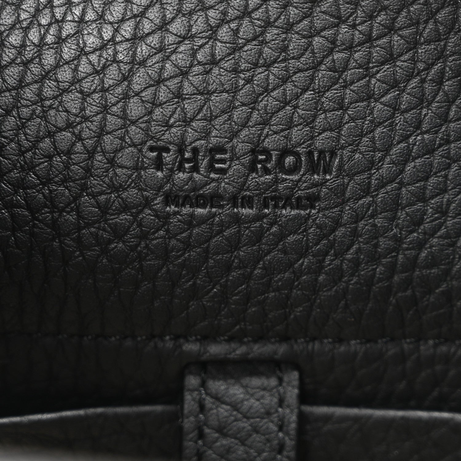 The Row Grained Calfskin Soft Margaux 10 Bag Black 6 of 9
