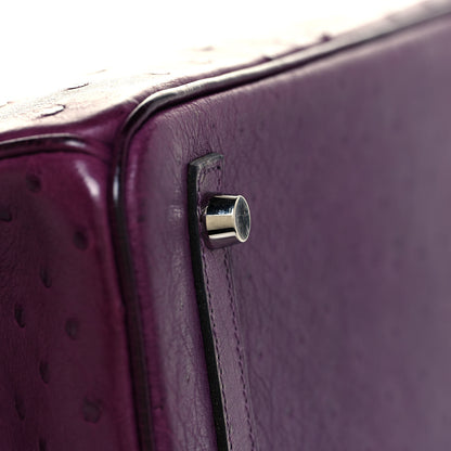 Hermes Ostrich Birkin 30 Violine 8 of 31