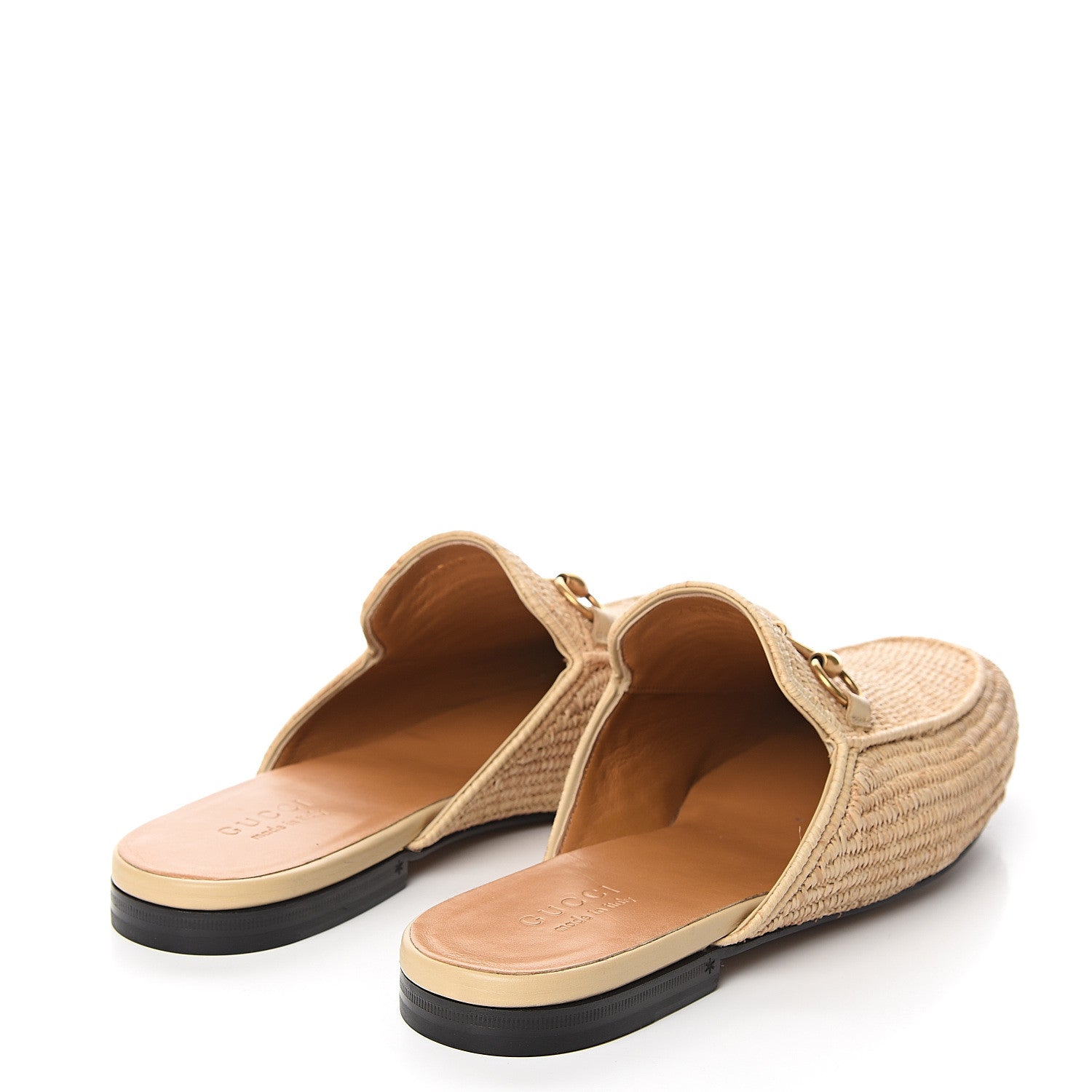 Gucci Raffia Mens Princetown Slippers 11 Naturale Sand Storm 4 of 10