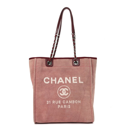 Chanel Canvas Mini Deauville Tote Red 1 of 10
