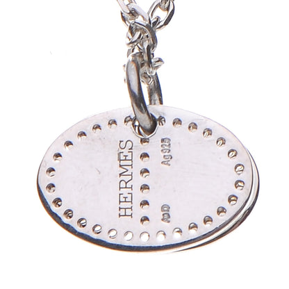 Hermes Sterling Silver Eclipse Pendant Necklace 8 of 9