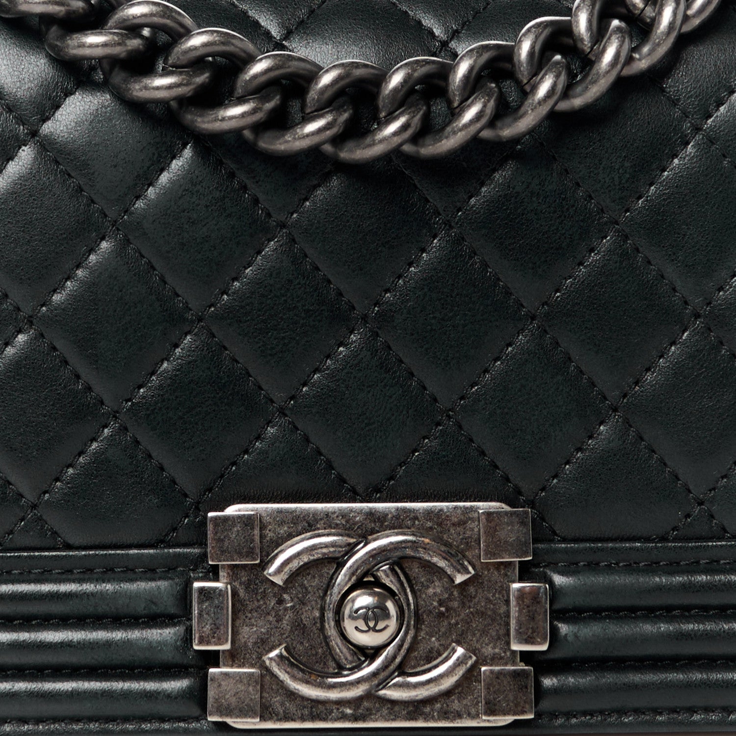 Chanel Lambskin Quilted Small Boy Flap Black 8 of 10