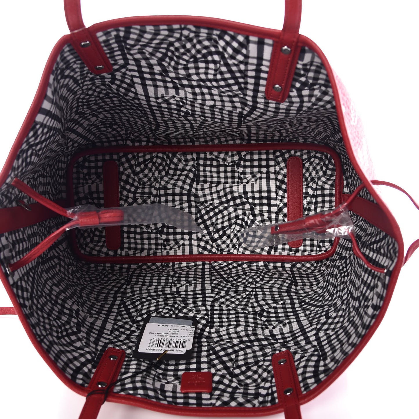 Visetos Medium Liz Reversible Shopper Tote Ruby Red