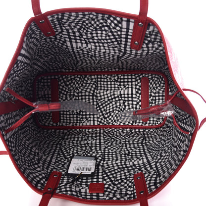 MCM Visetos Medium Liz Reversible Shopper Tote Ruby Red 10 of 11