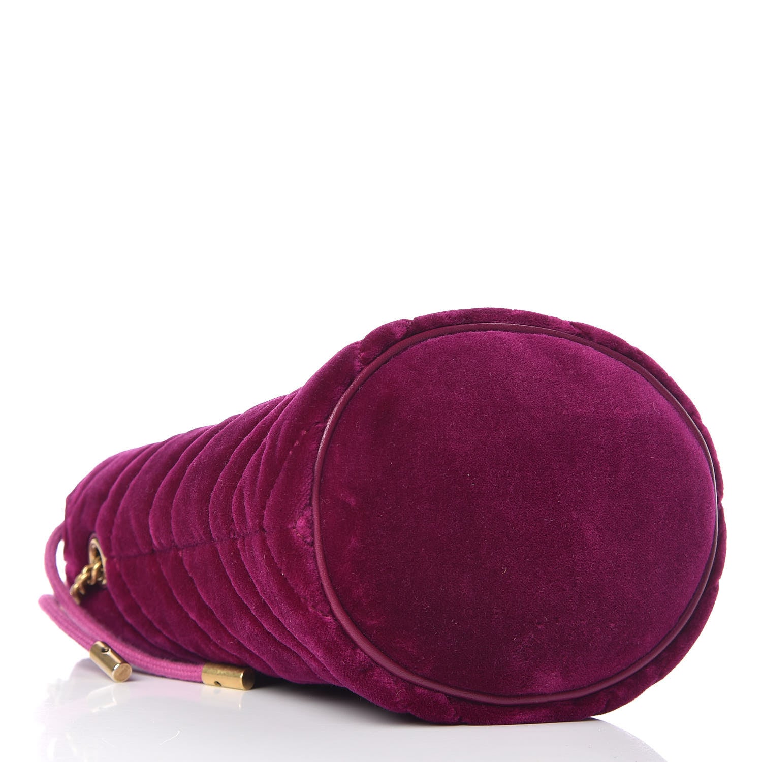 Gucci Velvet Matelasse Mini GG Marmont 2.0 Bucket Bag Fuchsia Violet Cyclamen 4 of 10