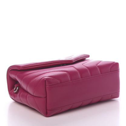 Saint Laurent Calfskin Y Quilted Monogram Toy Loulou Crossbody Bag Freesia 4 of 10