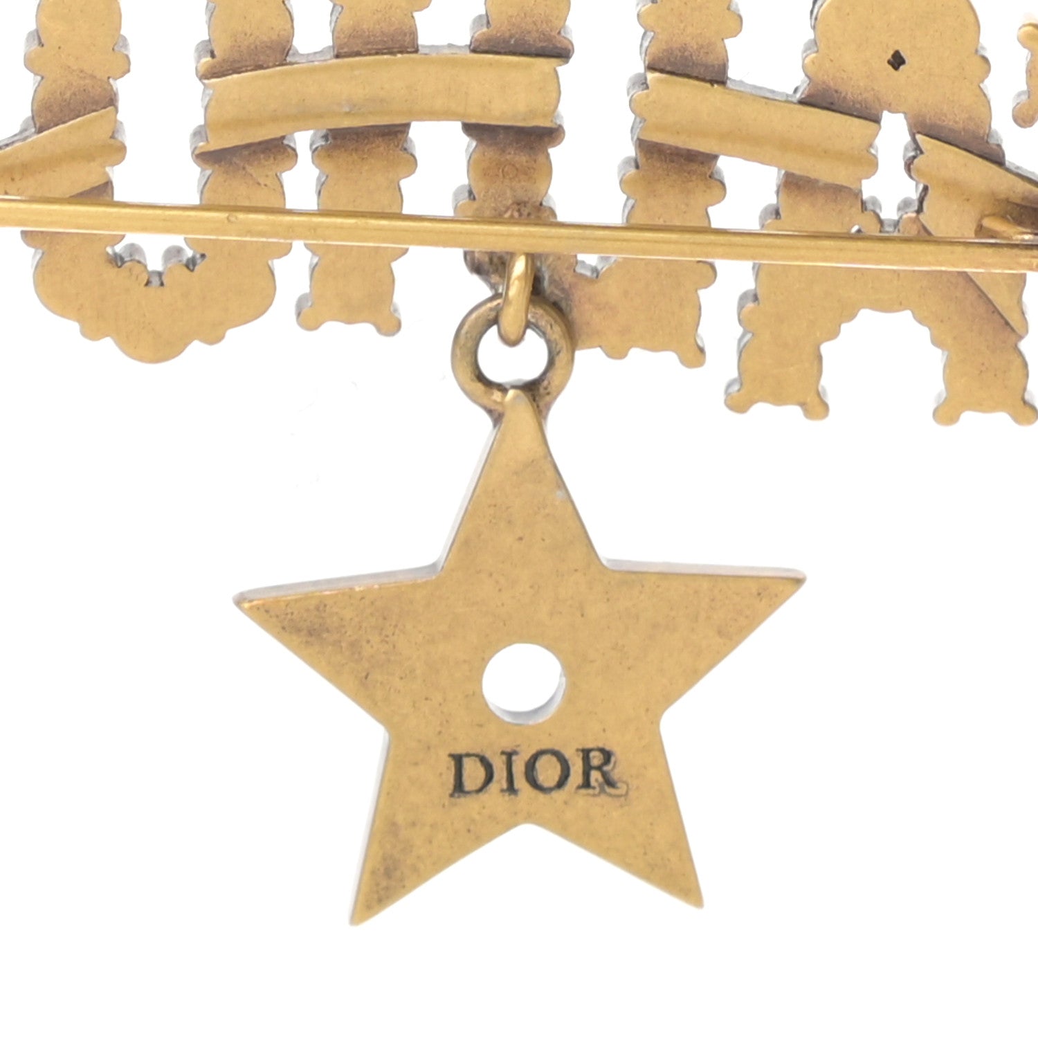 Christian Dior Crystal J'Adior Brooch Gold 4 of 4