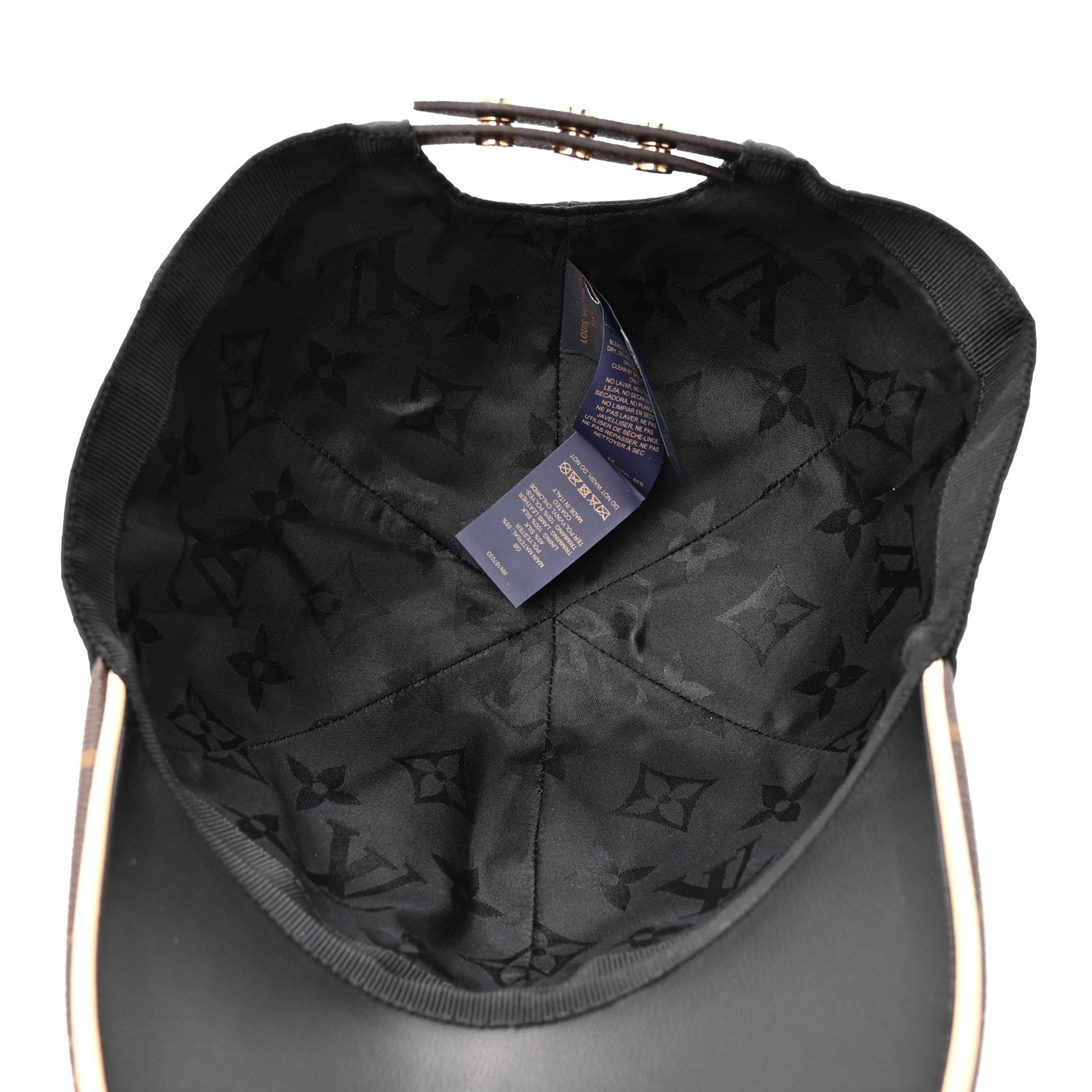Louis Vuitton Polyester Silk Monogram LV Get Ready Cap L Black 7 of 8