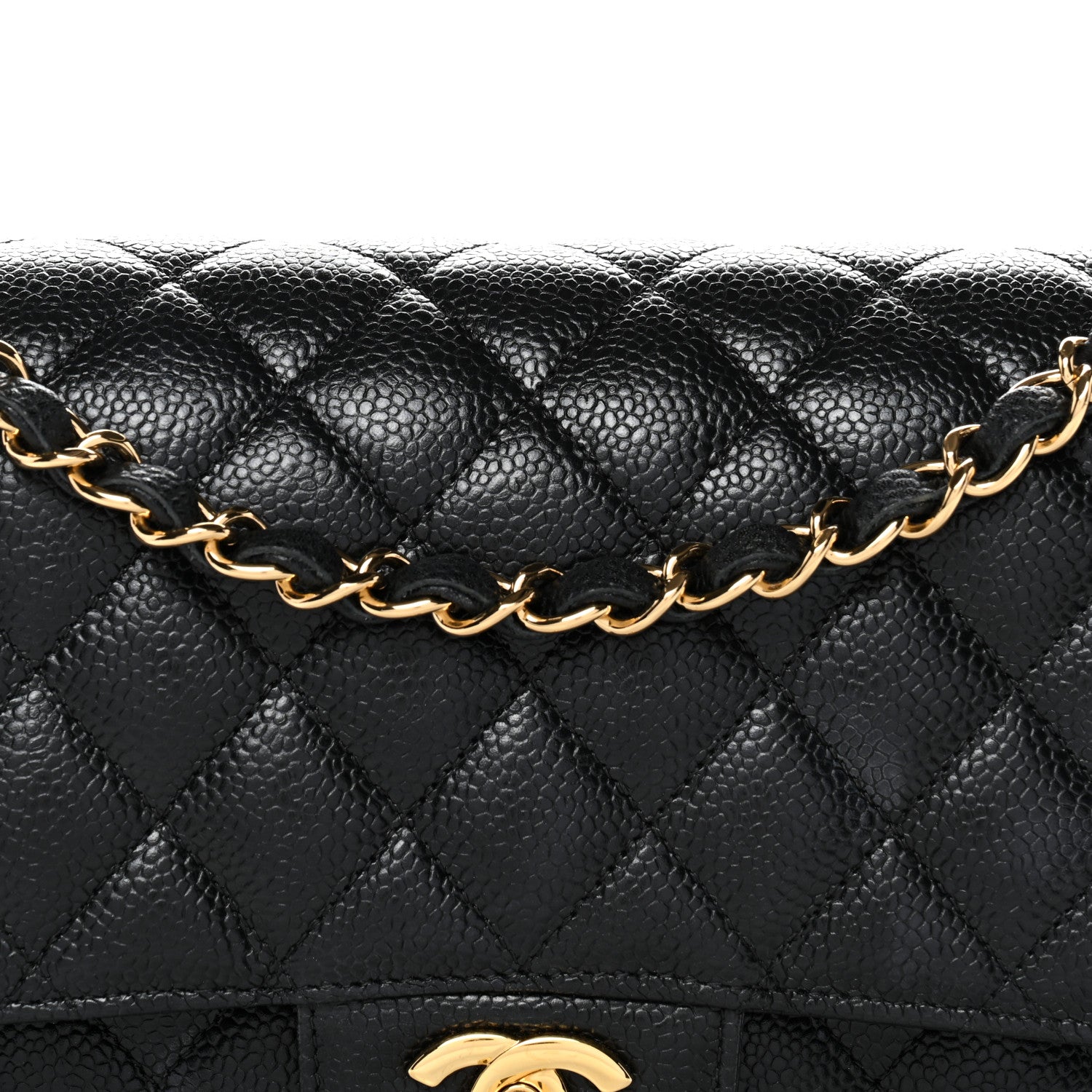 Chanel Caviar Quilted Medium Double Flap Black 8 of 10