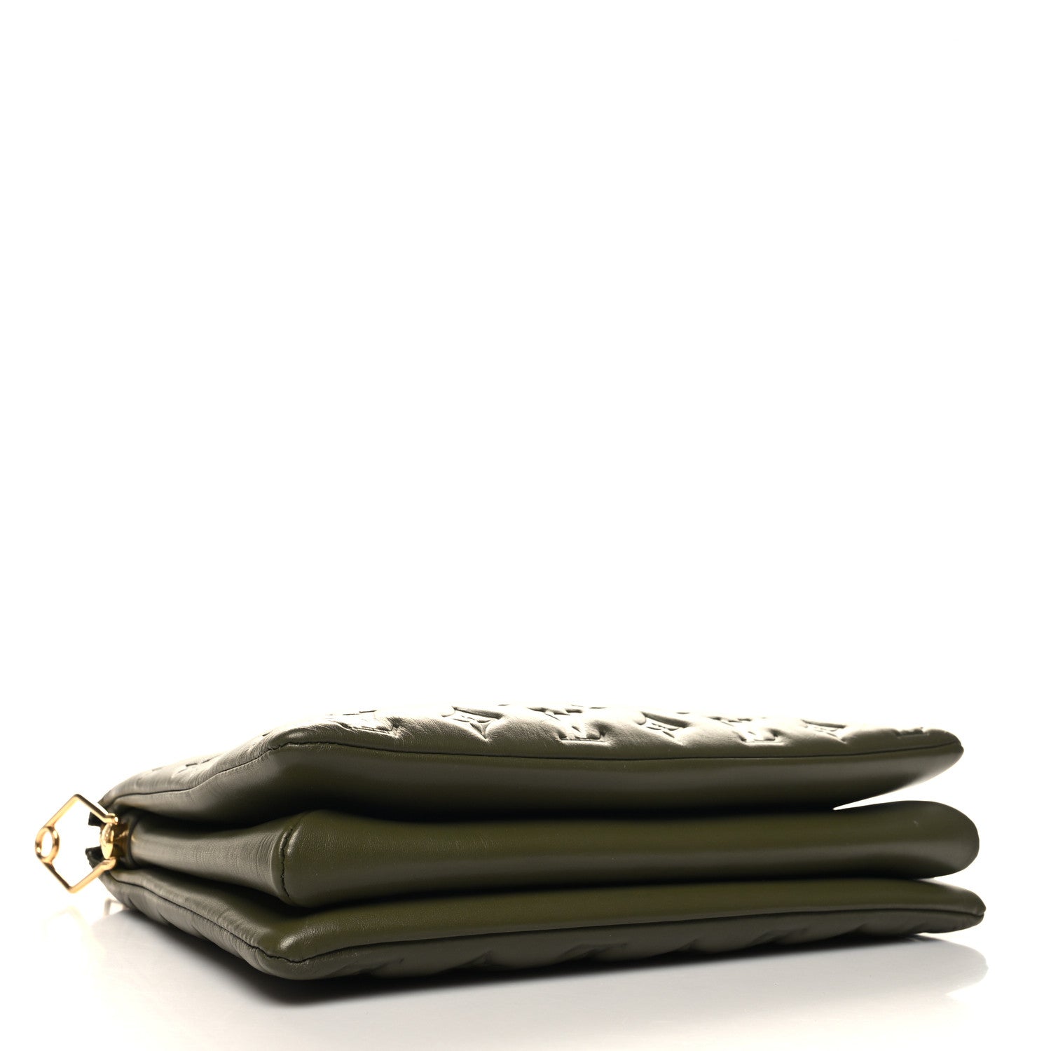 Louis Vuitton Lambskin Embossed Monogram Coussin MM Khaki 3 of 10