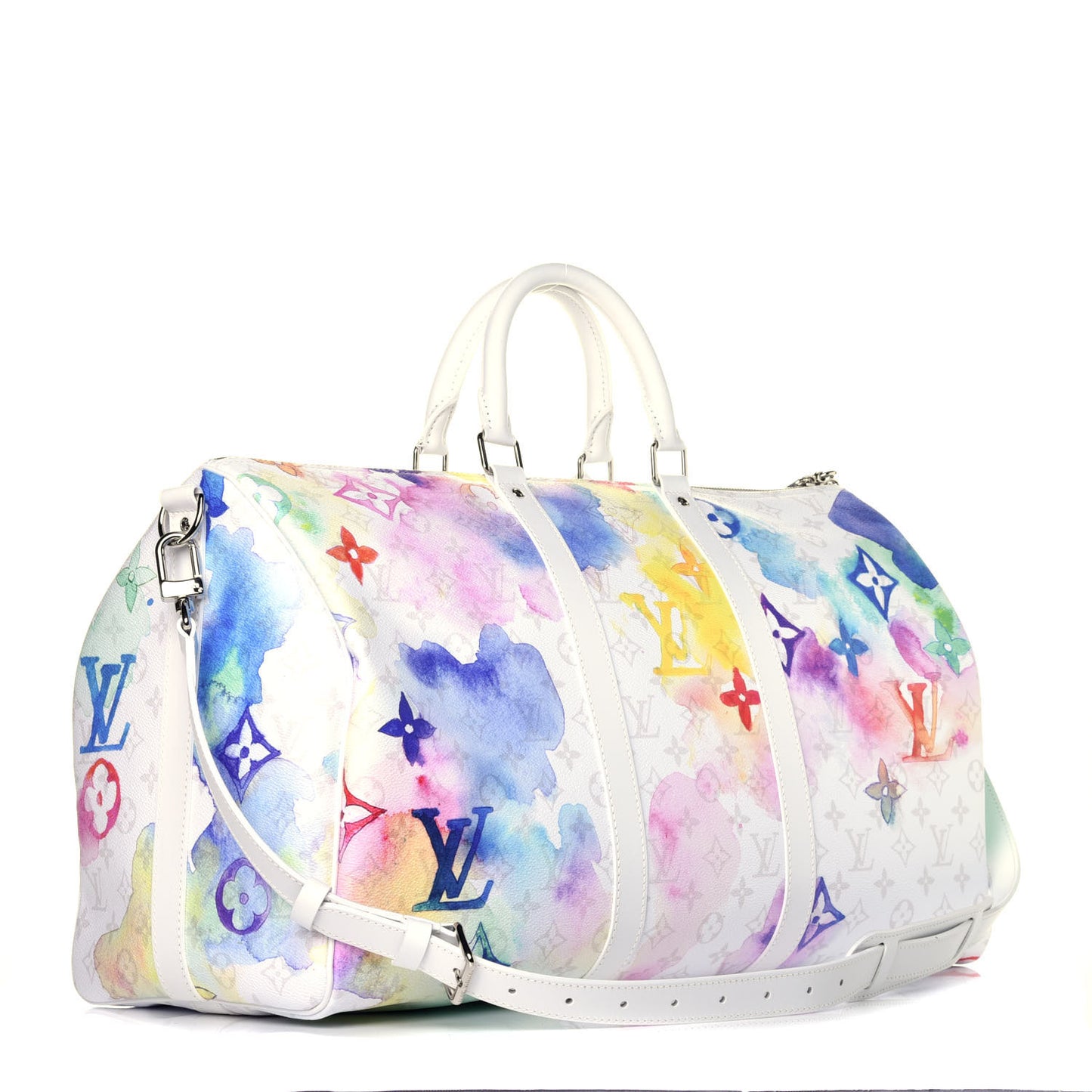 Monogram Watercolor Keepall Bandouliere 50 Multicolor