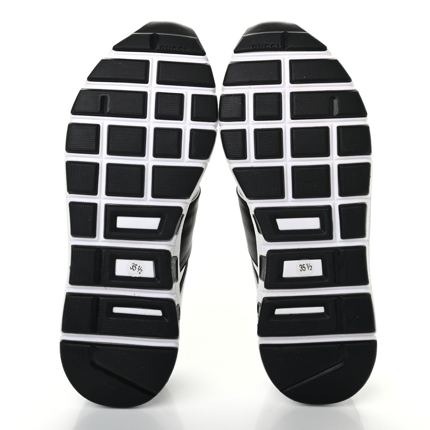 Gucci Calfskin Womens Interlocking G Sneakers 35.5 Black White 10 of 18