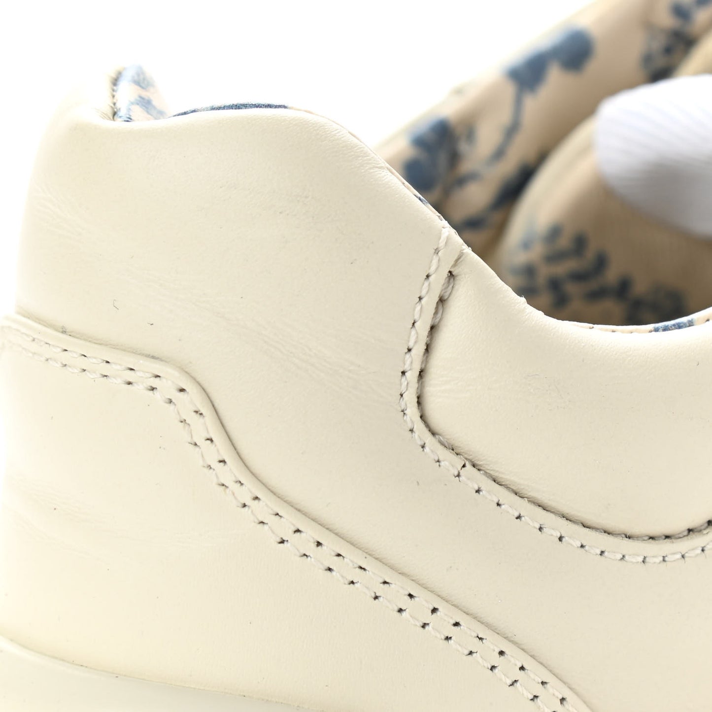 Calfskin Glitter Game Logo Womens Rhyton Sneakers 36.5 Mystic White