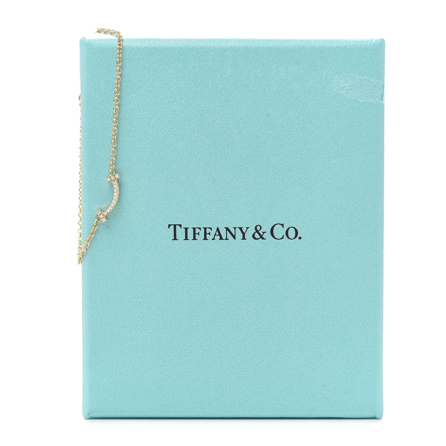 Tiffany 18K Yellow Gold Diamond Mini T Smile Bracelet 6 of 6