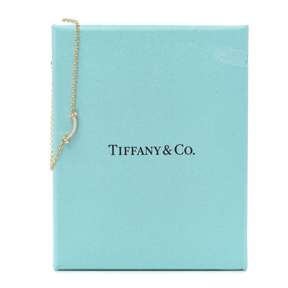 Tiffany 18K Yellow Gold Diamond Mini T Smile Bracelet 6 of 6