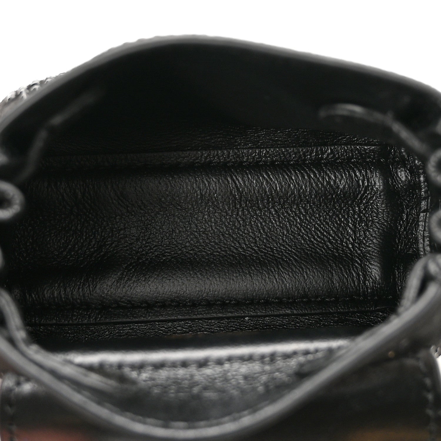 Versace Suede Crystal Studded Micro La Medusa Bag Black 5 of 9