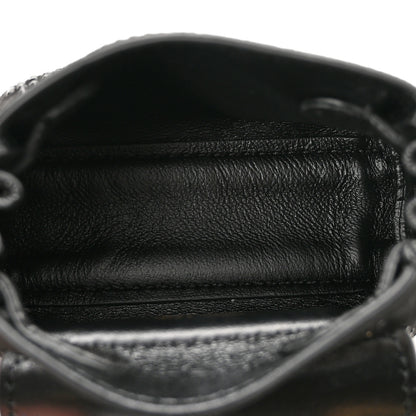 Versace Suede Crystal Studded Micro La Medusa Bag Black 5 of 9
