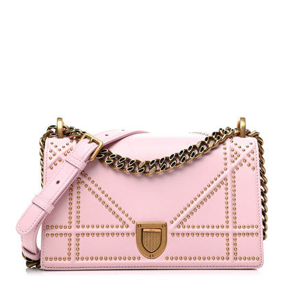 Christian Dior Lambskin Studded Small Diorama Flap Bag Baby Pink 1 of 9