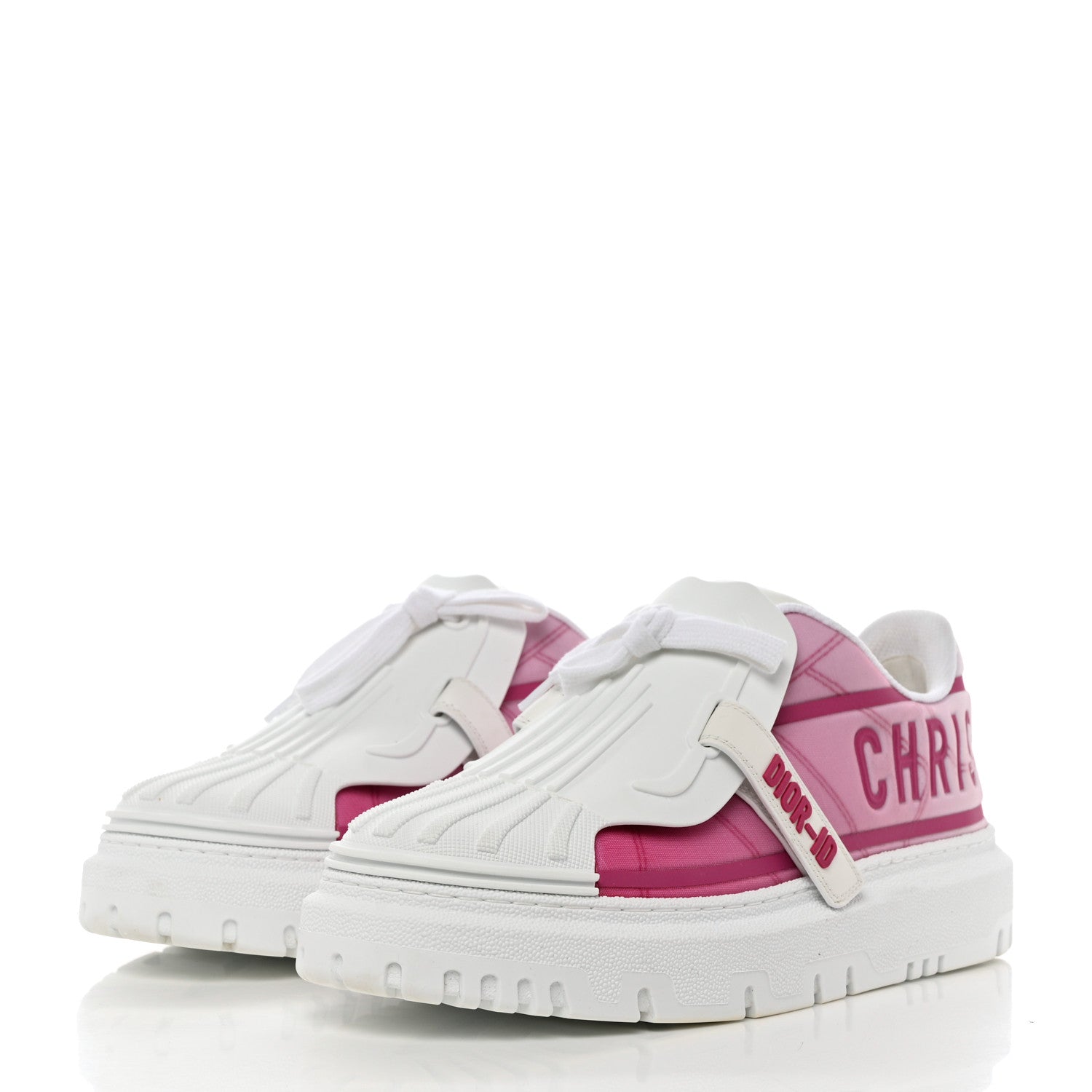 Christian Dior Reflective Fabric Shaded Dior-ID Platform Sneakers 41.5 Raspberry 3 of 8